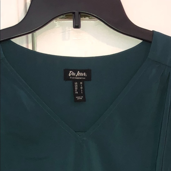 Women’s green blouse with lace - Picture 4 of 4